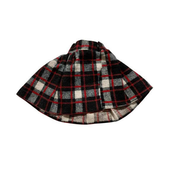 Plaid Skirt For Barbie Doll Black Red White Checkered Pattern - Picture 1 of 4